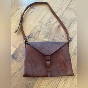 Hand tooled leather bag